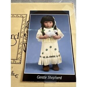 Artaffects Gentle Shepherd Porcelain Indian Doll With Lamb